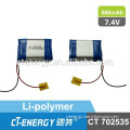7.4v helicopter battery lithium rechargeable battery CT702535